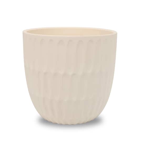 10&#x22; Cream Ceramic Pot by Ashland&#xAE;